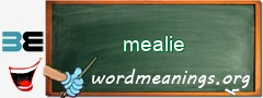 WordMeaning blackboard for mealie